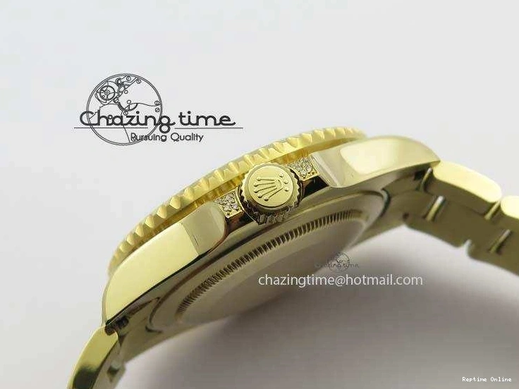 0414 GMT-Master II 116759 YG Bp-Maker Blue Ruby Crystal Bezel Black Dial On YG Bracelet A NewStyle 3775